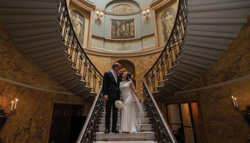 Alexandria Hall photo stairs